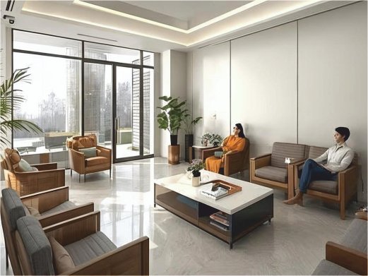 Reception waiting area